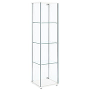 Bellatrix 3-shelf Clear Glass Curio Cabinet White - 951072