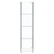 Bellatrix 3-shelf Clear Glass Curio Cabinet White - 951072