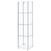 Bellatrix 3-shelf Clear Glass Curio Cabinet White - 951072