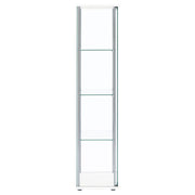 Bellatrix 3-shelf Clear Glass Curio Cabinet White - 951072
