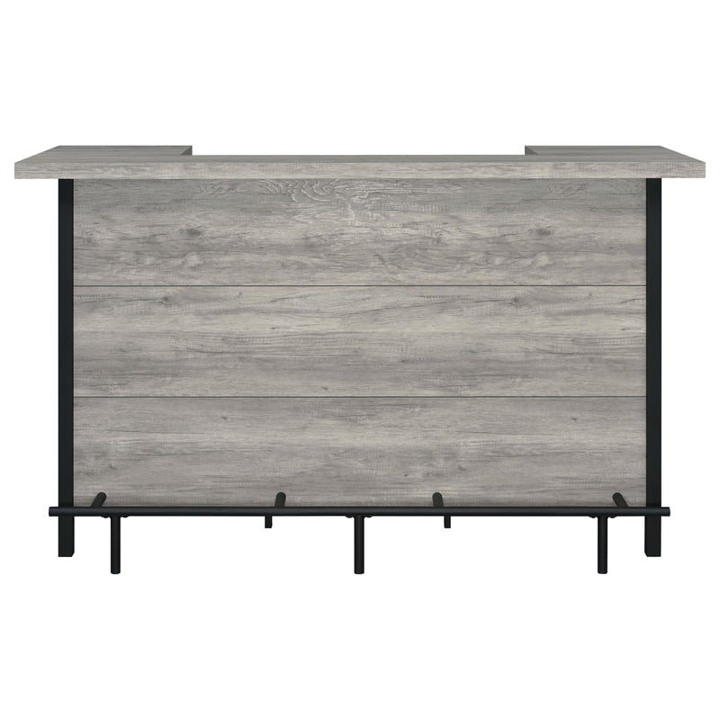 Bellemore Freestanding Home Bar Wine Cabinet Grey Driftwood - 182105