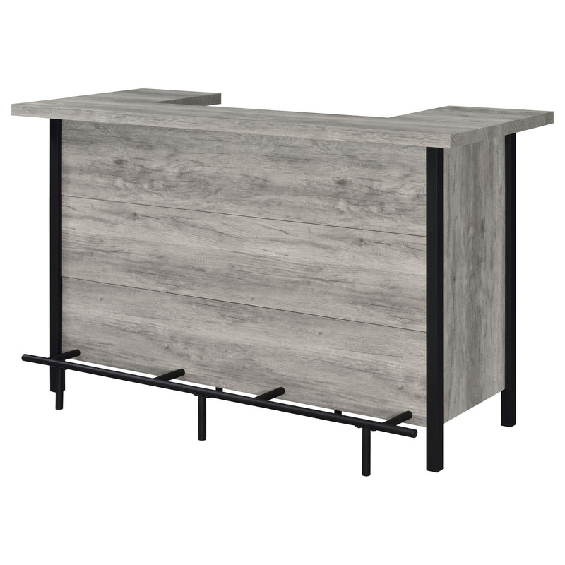 Bellemore Freestanding Home Bar Wine Cabinet Grey Driftwood - 182105