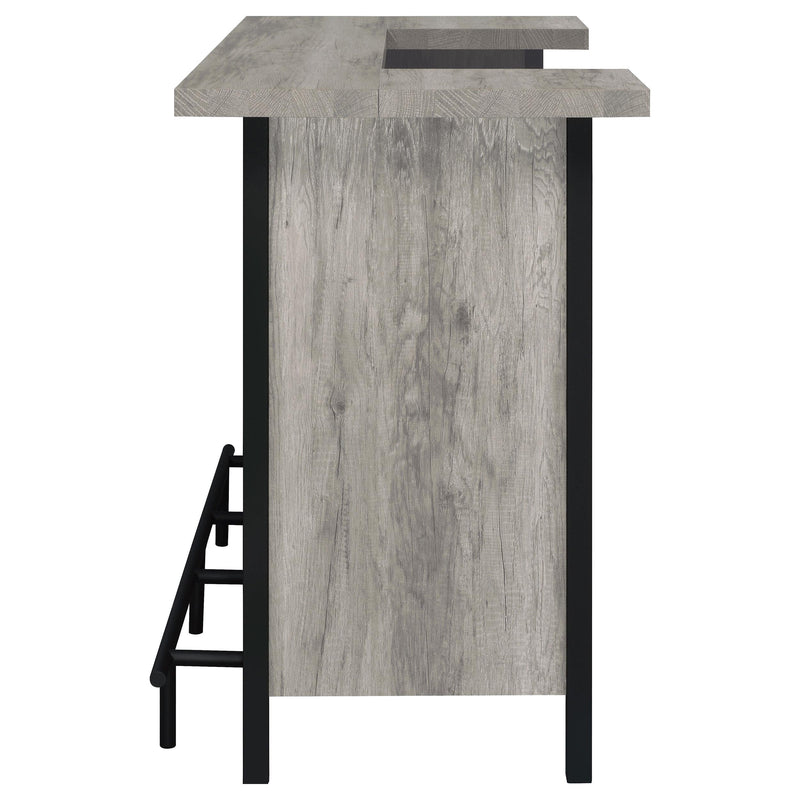 Bellemore Freestanding Home Bar Wine Cabinet Grey Driftwood - 182105