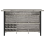 Bellemore Freestanding Home Bar Wine Cabinet Grey Driftwood - 182105
