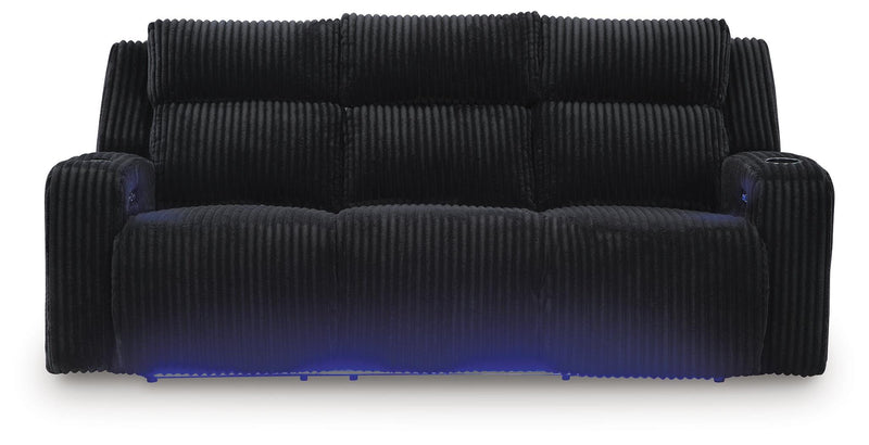 Belvarrow Black Power Reclining Sofa and Loveseat - PC64202U1