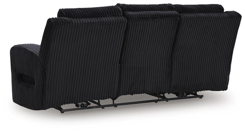 Belvarrow Black Power Reclining Sofa and Loveseat - PC64202U1