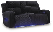 Belvarrow Black Power Reclining Sofa and Loveseat - PC64202U1