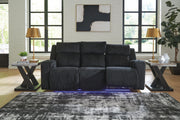 Belvarrow Black Power Reclining Sofa and Power Recliner - PC64202U2