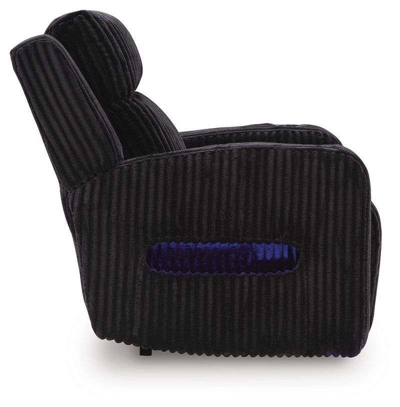 Belvarrow Black Power Reclining Sofa and Power Recliner - PC64202U2
