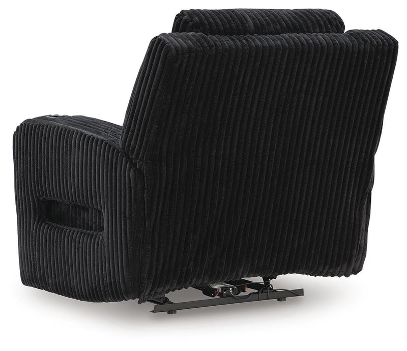 Belvarrow Black Power Reclining Sofa and Power Recliner - PC64202U2
