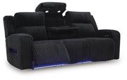 Belvarrow Black Power Reclining Sofa - PC6420215