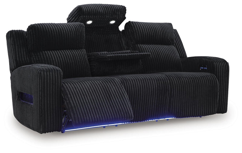 Belvarrow Black Power Reclining Sofa - PC6420215