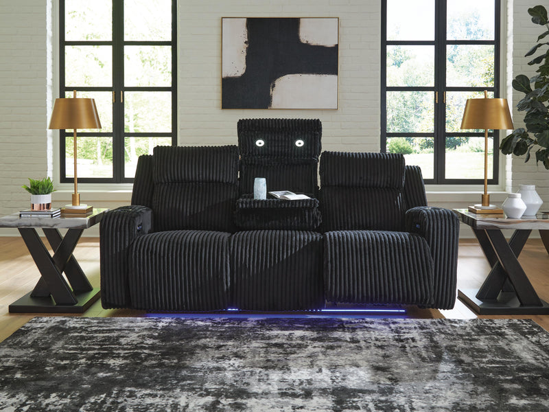Belvarrow Black Power Reclining Sofa - PC6420215