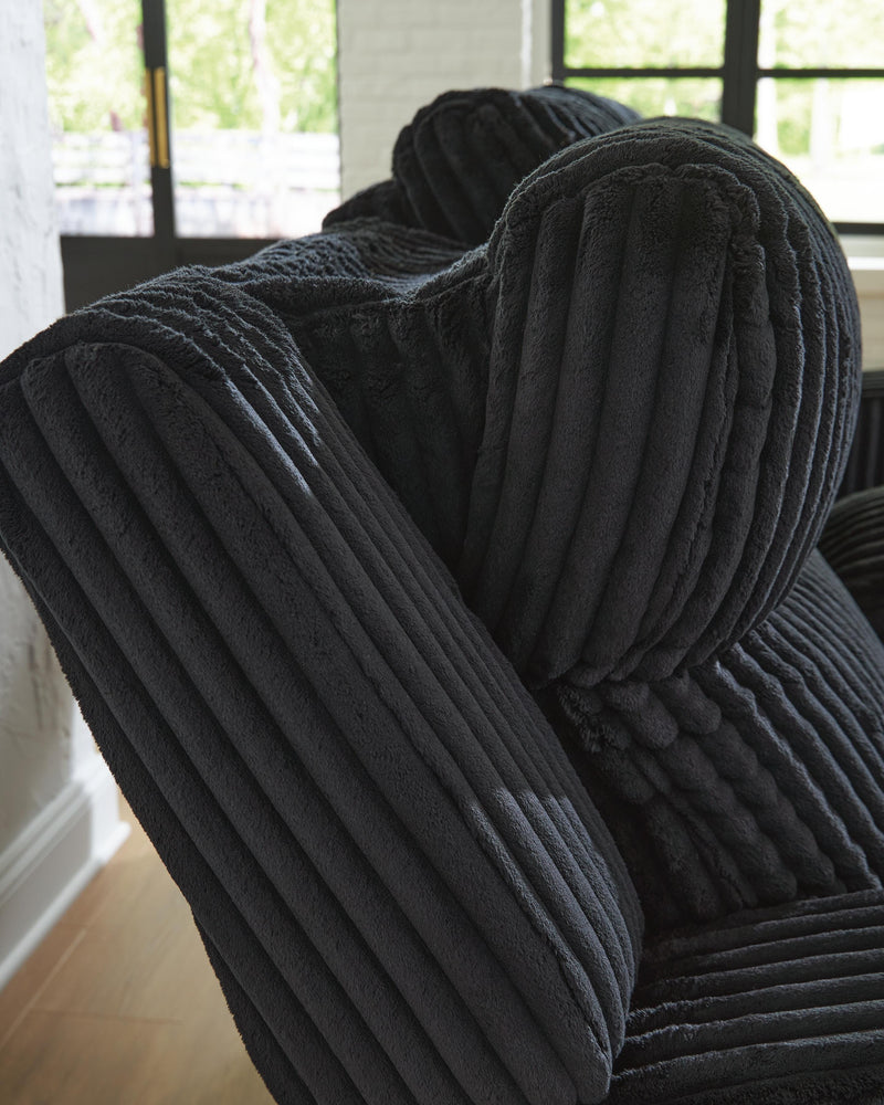 Belvarrow Black Power Reclining Sofa - PC6420215