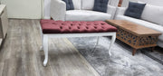 Bench With Wood Legs in Red - 790-BENCH-RED