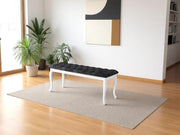 Bench With Wood Legs in Red - 790-BENCH-RED