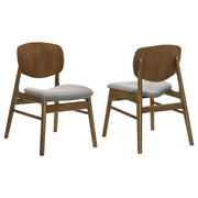 Benford Dining Side Chair Upholstered Seat Dark Brown (Set of 2) - 193833