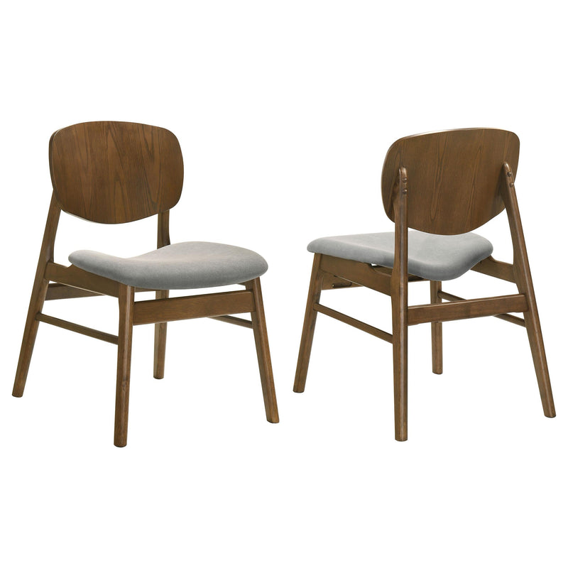 Benford Dining Side Chair Upholstered Seat Dark Brown (Set of 2) - 193833