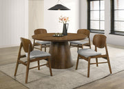 Benford Dining Side Chair Upholstered Seat Dark Brown (Set of 2) - 193833