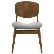 Benford Dining Side Chair Upholstered Seat Dark Brown (Set of 2) - 193833