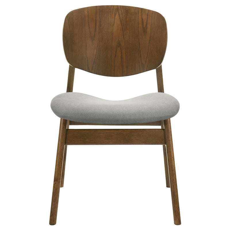 Benford Dining Side Chair Upholstered Seat Dark Brown (Set of 2) - 193833