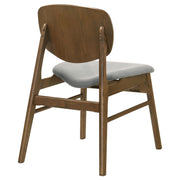 Benford Dining Side Chair Upholstered Seat Dark Brown (Set of 2) - 193833
