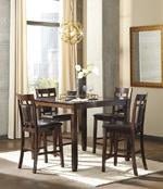 Bennox Brown Counter Height Dining Table and Bar Stools (Set of 5) - DMV FurnitureCounter Height Table