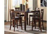 Bennox Brown Counter Height Dining Table and Bar Stools (Set of 5) - DMV FurnitureCounter Height Table