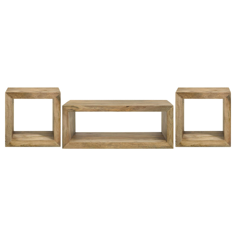 Benton 3-piece Solid Mango Coffee and End Table Set Natural - 704838-S3