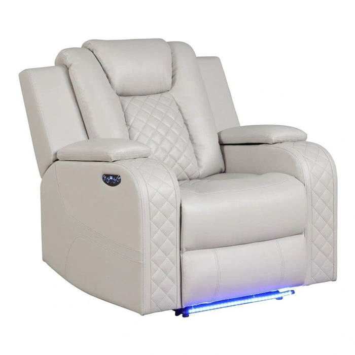 Benz Power Reclining Living Room Set in Faux Leather