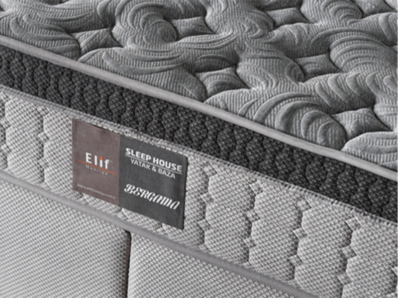 Bergama Storage Bed With Headboard - Queen in Light Grey - 200-ELIF-BER-150-EY354-SB