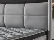 Bergama Storage Bed With Headboard - Queen in Light Grey - 200-ELIF-BER-150-EY354-SB