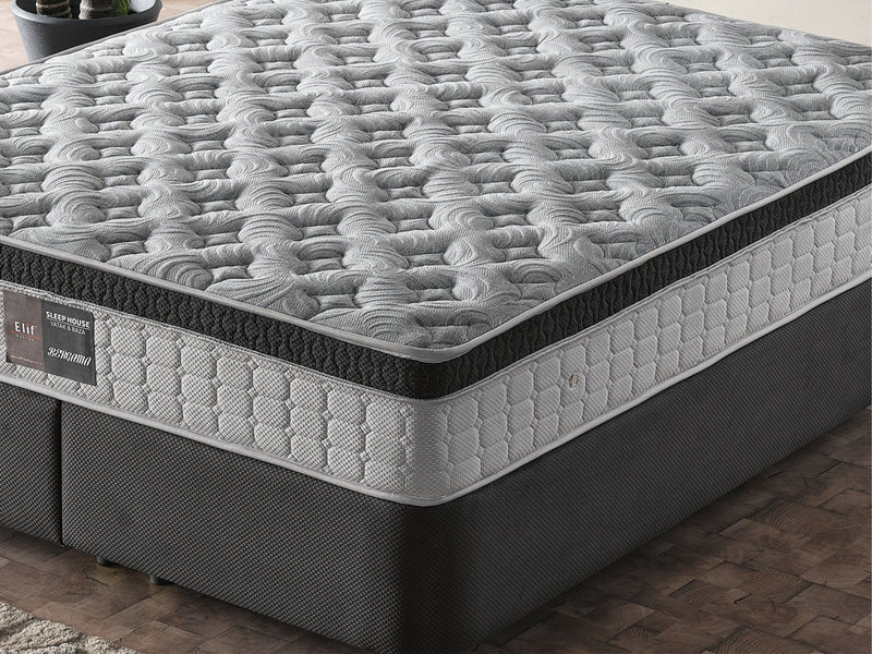 Bergama Storage Bed With Headboard - Twin in Dark Grey - 200-ELIF-BER-90-EY350-SB