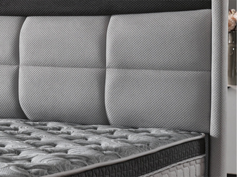 Bergama Storage Bed With Headboard - Twin in Dark Grey - 200-ELIF-BER-90-EY350-SB