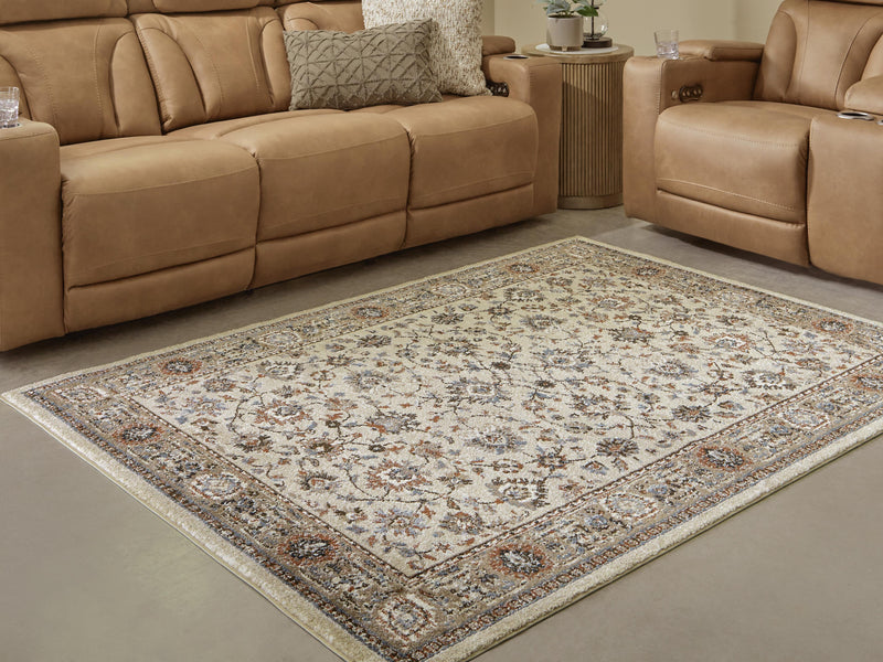 Beritham Blue/Brown/Beige Medium Rug - R407262