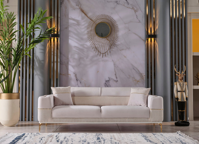 Berlin 3-pieces (Sofa & 2 Chair)Livingroom Set Beige in Beige - 101-BER-LV925-311