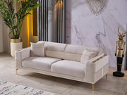 Berlin 3-pieces (Sofa & 2 Chair)Livingroom Set Beige in Beige - 101-BER-LV925-311