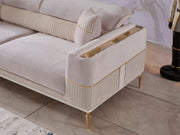 Berlin 3-pieces (Sofa & 2 Chair)Livingroom Set Beige in Beige - 101-BER-LV925-311