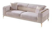 Berlin 3-pieces (Sofa & Loveseat & Chair)Livingroom Set Beige in Beige - 101-BER-LV925-321