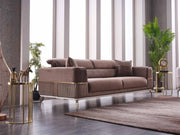 Berlin 4-pieces (2 Sofa & 2 Chair) Livingroom in Grey - 200-SAN-BER-GRE-3311