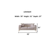 Berlin 4-pieces (2 Sofa & 2 Chair)Livingroom Set Beige in Beige - 101-BER-LV925-3311