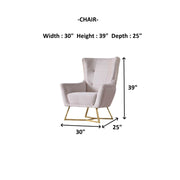 Berlin 4-pieces (2 Sofa & 2 Chair)Livingroom Set Beige in Beige - 101-BER-LV925-3311