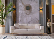Berlin 4-pieces (2 Sofa & 2 Chair)Livingroom Set Beige in Beige - 101-BER-LV925-3311