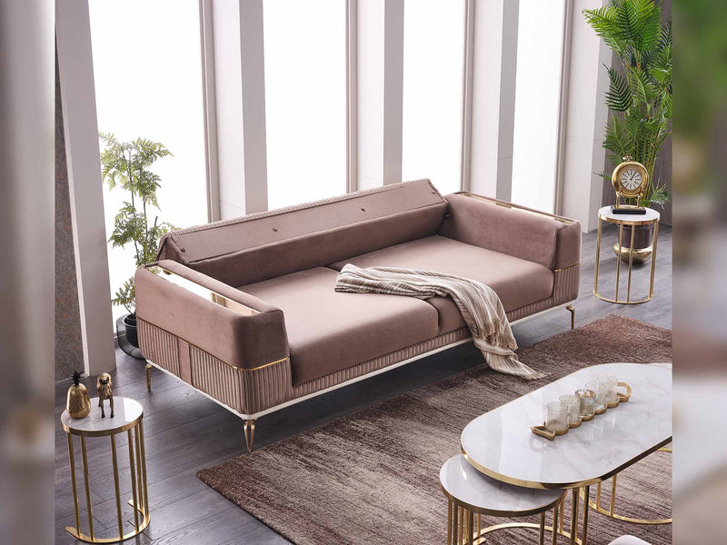 Berlin Convertible Sofa in Brown - 200-SAN-BER-BRO-3