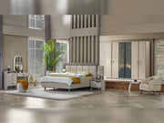 Bern Bedroom (Queen Frame With Headboard & Dresser With Mirror & 2 Nightstand) - 120-BERN-SET