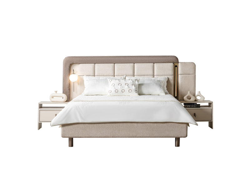Bern Bedroom (Queen Frame With Headboard & Dresser With Mirror & 2 Nightstand) - 120-BERN-SET
