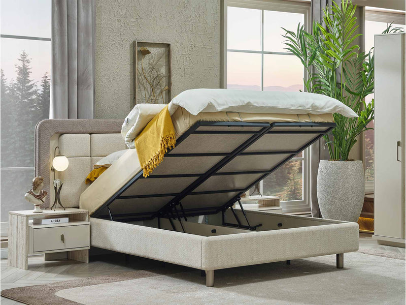 Bern Bedroom (Queen Frame With Headboard & Dresser With Mirror & 2 Nightstand) - 120-BERN-SET