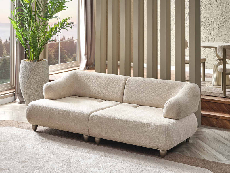 Bern Convertible Loveseat Cream in Cream - 101-BERN-PUK82015-2