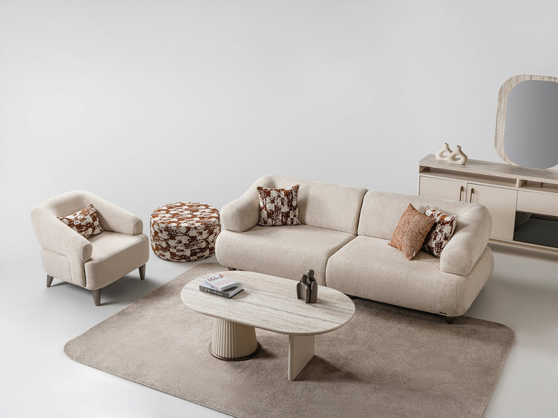 Bern Convertible Sofa Cream in Cream - 101-BERN-PUK82015-3