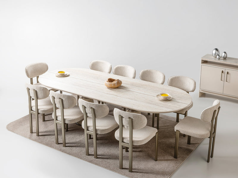 Bern Diningroom (Consol With Mirror & Dining Table & 6 Dining Chair) - 115-BERN-DT-6-SET